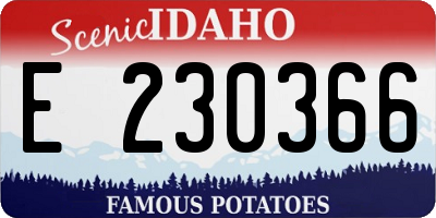 ID license plate E230366