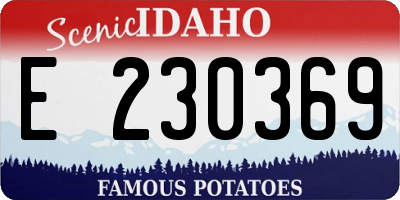 ID license plate E230369