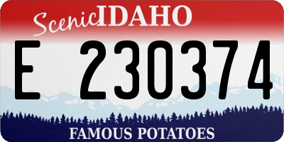 ID license plate E230374
