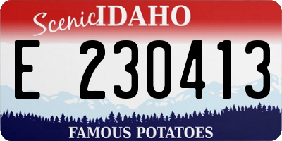 ID license plate E230413