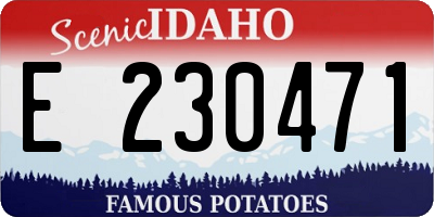 ID license plate E230471