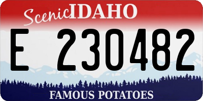 ID license plate E230482