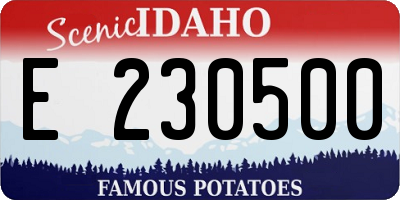 ID license plate E230500