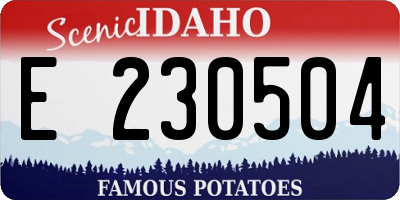 ID license plate E230504