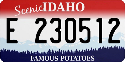 ID license plate E230512