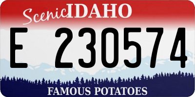 ID license plate E230574
