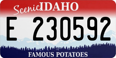 ID license plate E230592