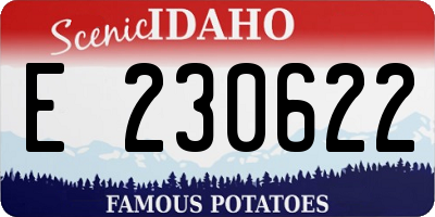 ID license plate E230622