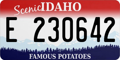 ID license plate E230642
