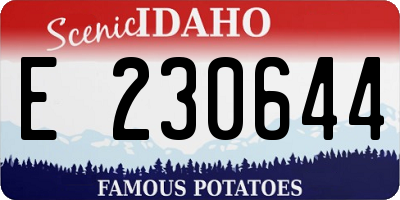 ID license plate E230644
