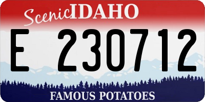 ID license plate E230712