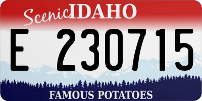 ID license plate E230715