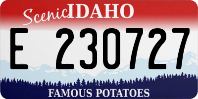 ID license plate E230727