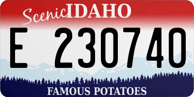ID license plate E230740