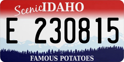 ID license plate E230815