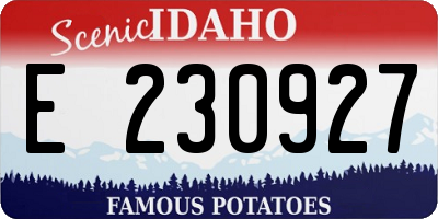 ID license plate E230927