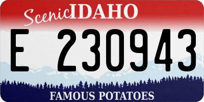 ID license plate E230943