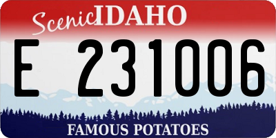 ID license plate E231006