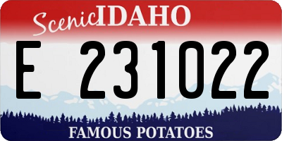 ID license plate E231022