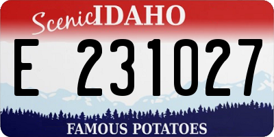 ID license plate E231027
