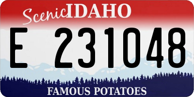 ID license plate E231048
