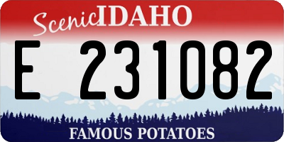 ID license plate E231082