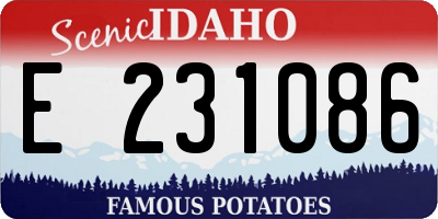 ID license plate E231086