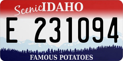 ID license plate E231094