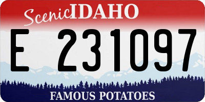 ID license plate E231097