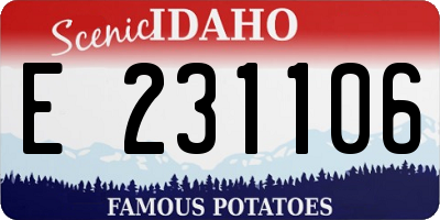 ID license plate E231106