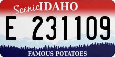 ID license plate E231109