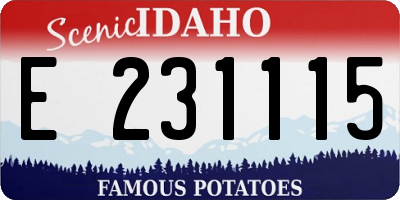 ID license plate E231115