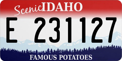 ID license plate E231127