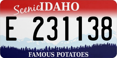 ID license plate E231138