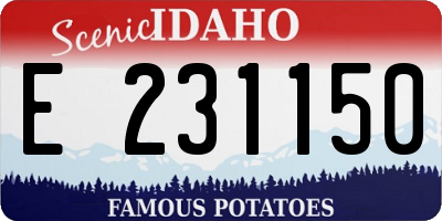 ID license plate E231150