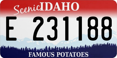 ID license plate E231188