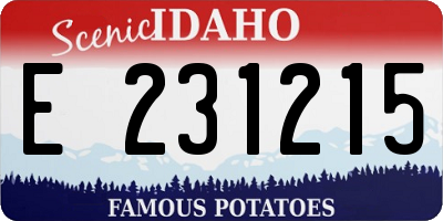 ID license plate E231215
