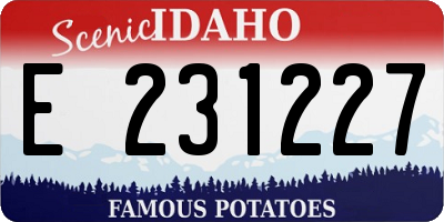 ID license plate E231227