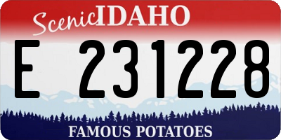ID license plate E231228