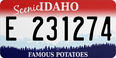 ID license plate E231274