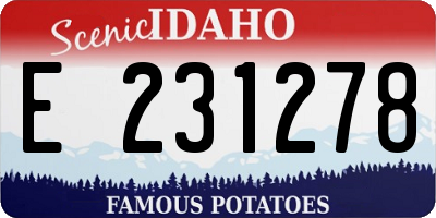 ID license plate E231278