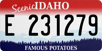 ID license plate E231279