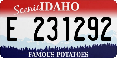 ID license plate E231292