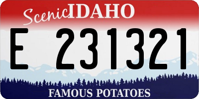 ID license plate E231321
