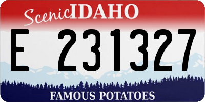 ID license plate E231327