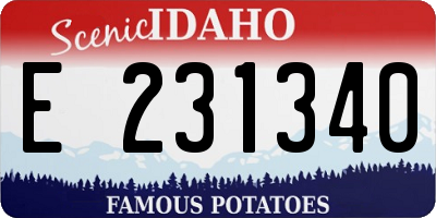 ID license plate E231340