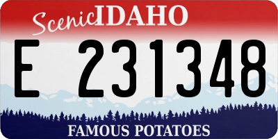 ID license plate E231348