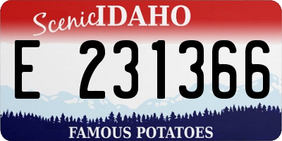ID license plate E231366
