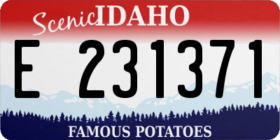 ID license plate E231371