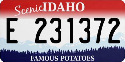 ID license plate E231372